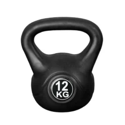 IVOL Kettlebell 12 Kg - Plástico - Para Uso Interior Y Exterior - Negro