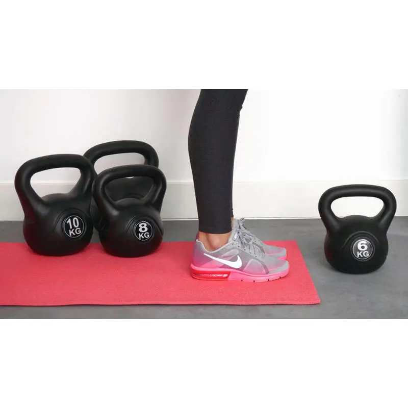 IVOL Kettlebell 12 Kg - Plástico - Para Uso Interior Y Exterior - Negro - Imagen 4