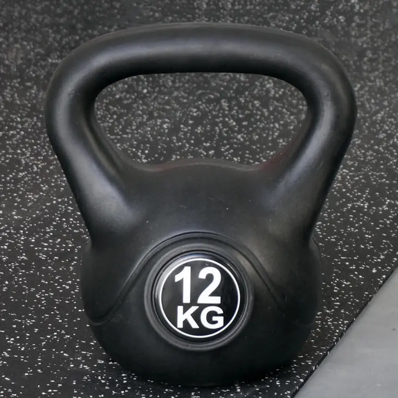 IVOL Kettlebell 12 Kg - Plástico - Para Uso Interior Y Exterior - Negro - Imagen 5