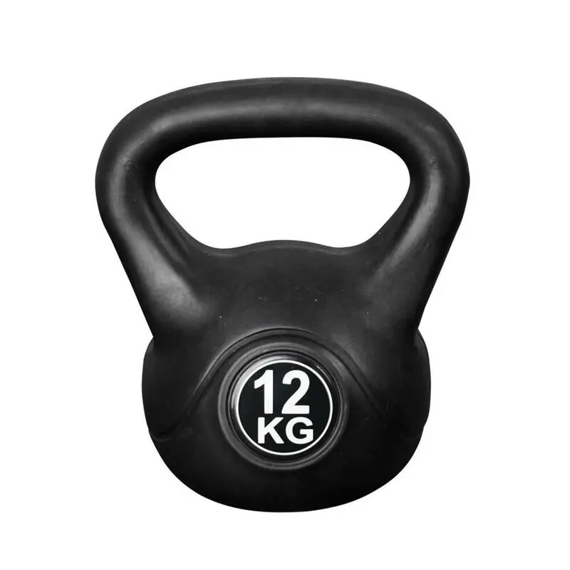 IVOL Kettlebell 12 Kg - Plástico - Para Uso Interior Y Exterior - Negro