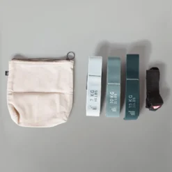 Domyos Kit 3 Bandas Elásticas Fitness Toneband Textil Resistencia 7-10-15 kg