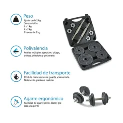 Kit Mancuernas 20 Kg Musculación Corength