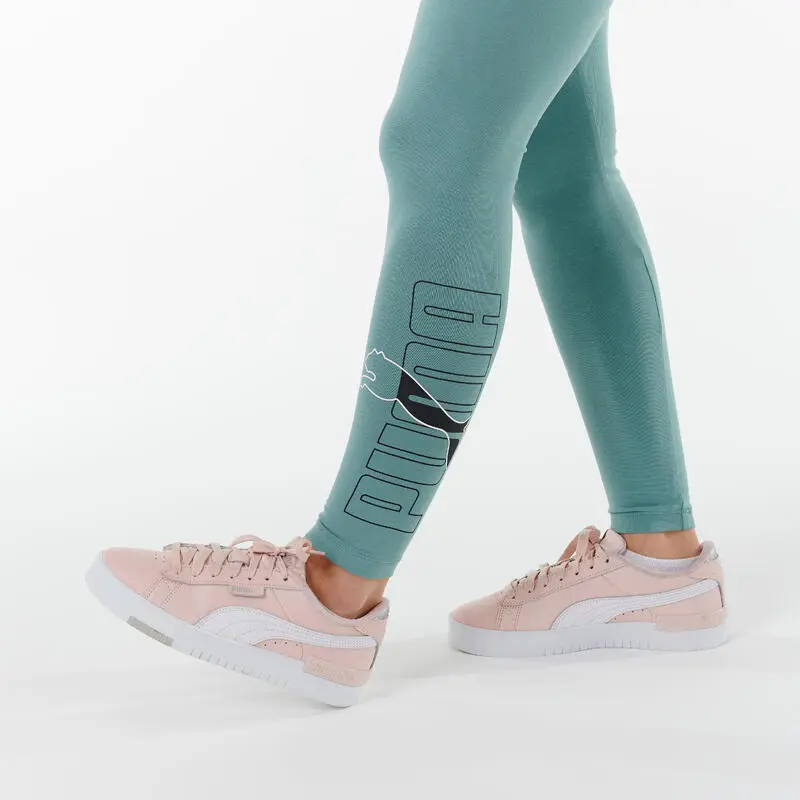 Leggings Fitness Puma Mujer Verde Algod贸n Largos - Imagen 3