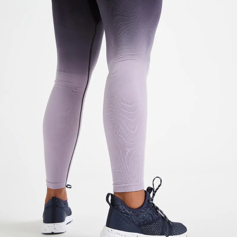 Leggings Mallas Crosstraining Mujer Domyos Cross 900 Violeta - Imagen 3