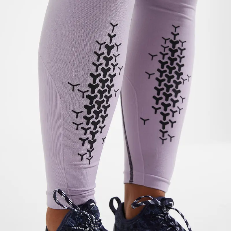 Leggings Mallas Crosstraining Mujer Domyos Cross 900 Violeta - Imagen 4