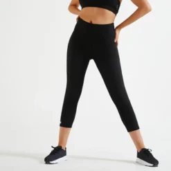 Domyos Leggings Mallas Fitness Corsario Mujer Negro