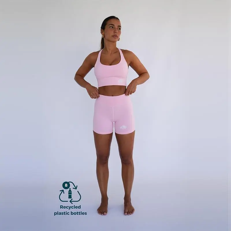 Leggings Mallas Fitness Cortos Sostenible Poliéster Mujer Fitplanet Posidonia