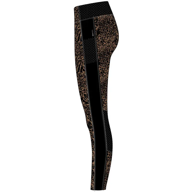 Domyos Leggings Mallas Fitness Largos Talle Alto 120 Mujer Animal Print - Imagen 5