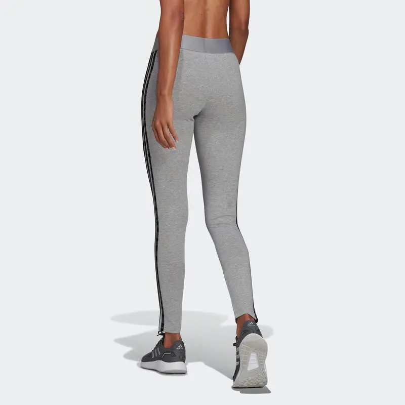 Leggings Mallas Fitness Mujer Adidas 3s Essential Gris - Imagen 2