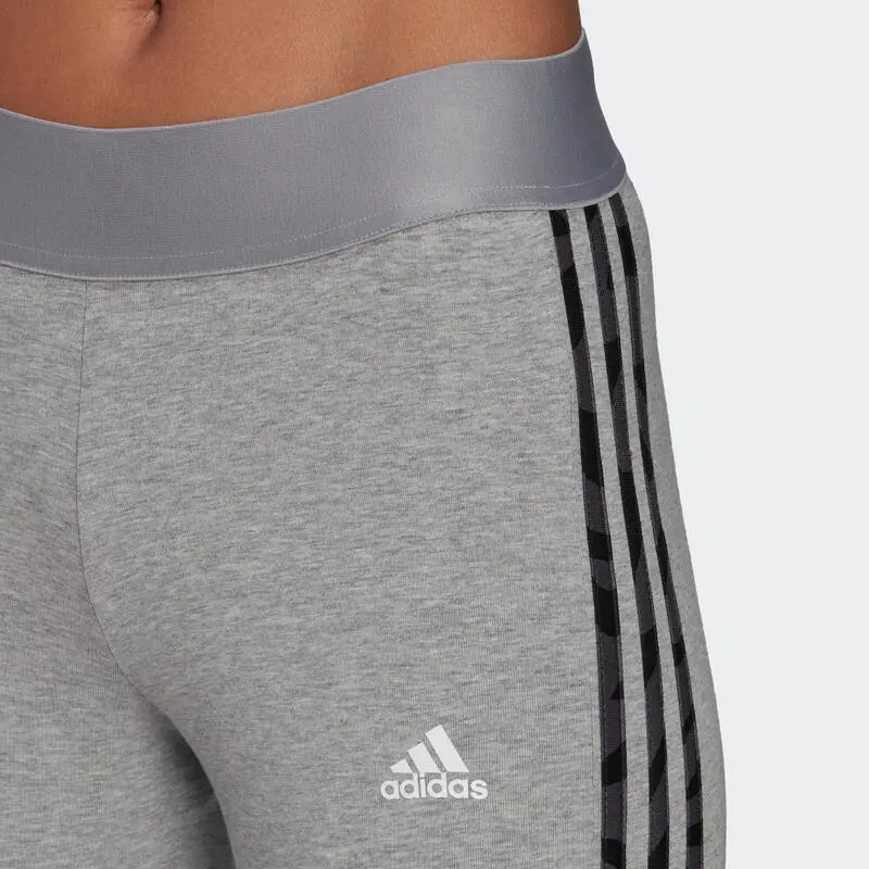 Leggings Mallas Fitness Mujer Adidas 3s Essential Gris - Imagen 4