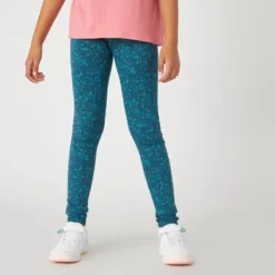Domyos Leggings Mallas Gimnasia Deportiva Algodón Transpirable Niños Azul Marino