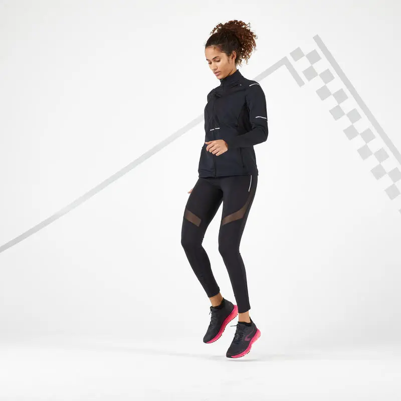 Leggings Mallas Running Largas Mujer Kiprun Support Negro - Imagen 2