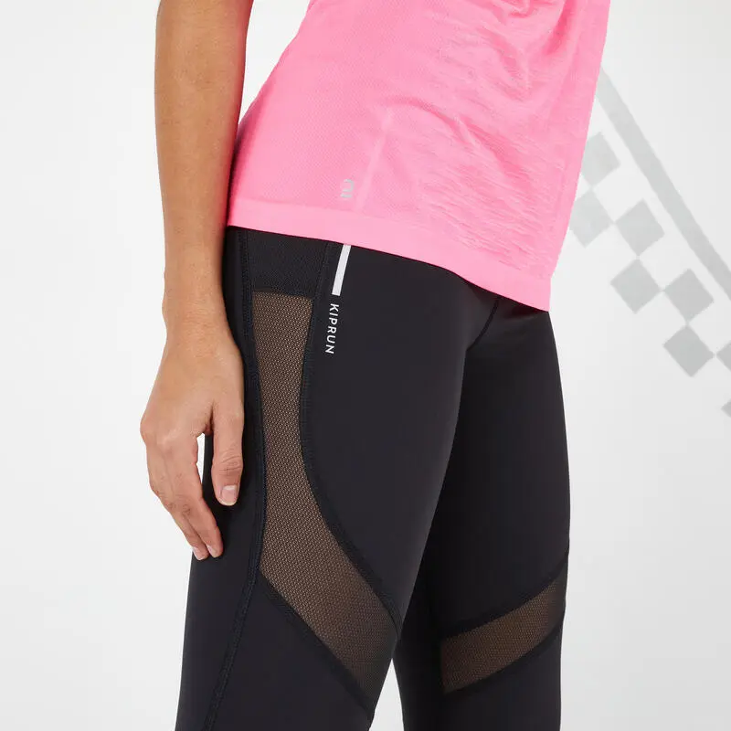 Leggings Mallas Running Largas Mujer Kiprun Support Negro - Imagen 4