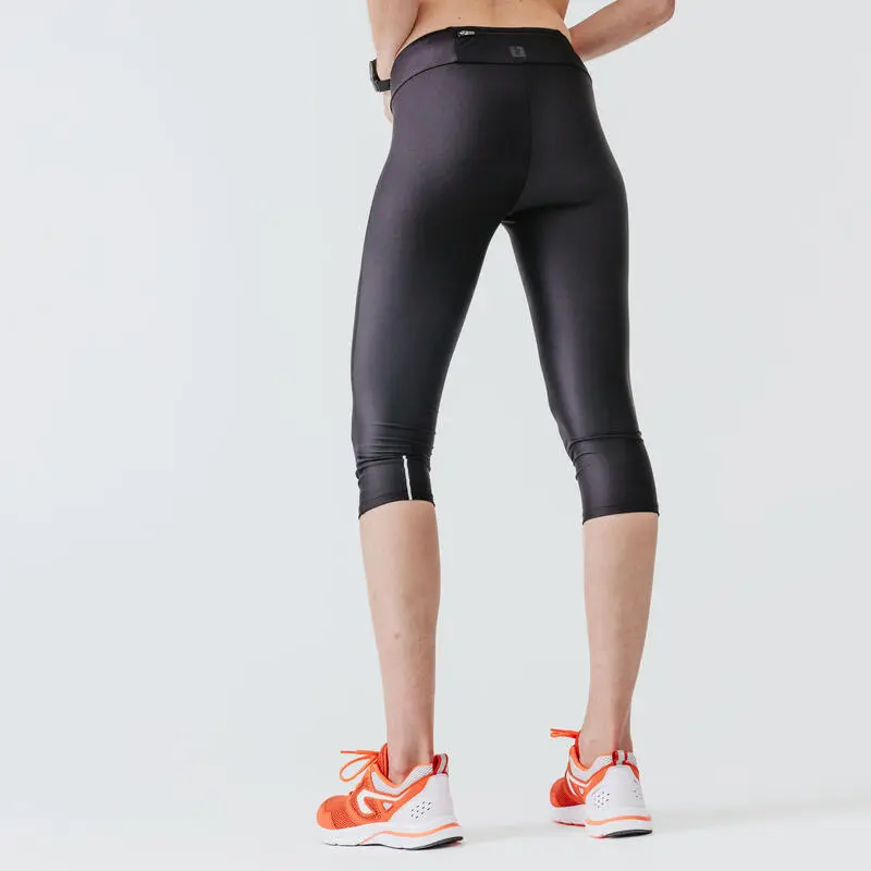 Kalenji Leggings Mallas Running Piratas Mujer Run Dry Negro - Imagen 2