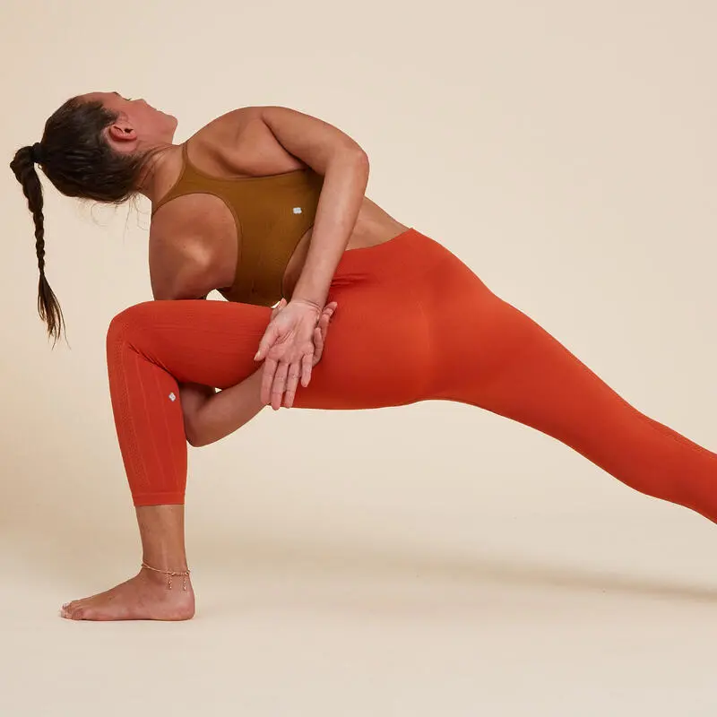 KIMJALY Leggings Mallas Yoga Dinamico 7/8 Mujer Cayena - Imagen 4