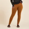 KIMJALY Leggings Mallas Yoga Suave Técnicos Ecodiseñados Mujer Camel