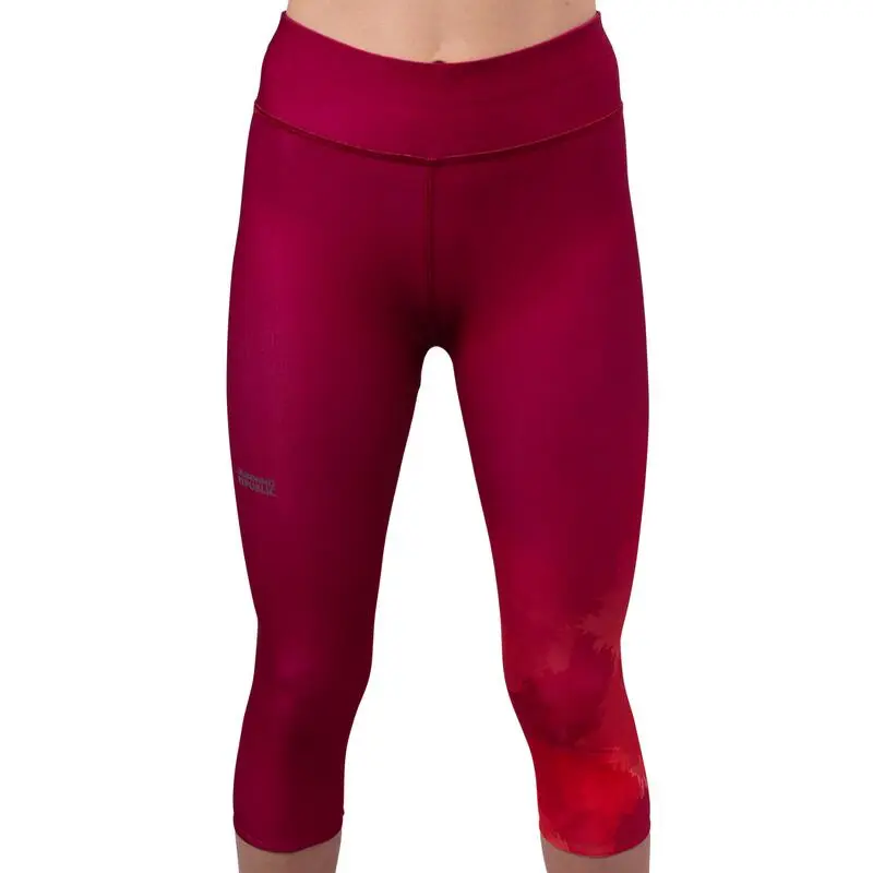 THE RUNNING REPUBLIC Leggings Running Corto De Poliéster Reciclado Para Mujer TRR Rojo - Imagen 2