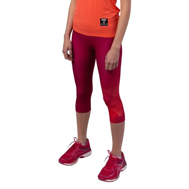 THE RUNNING REPUBLIC Leggings Running Corto De Poliéster Reciclado Para Mujer TRR Rojo