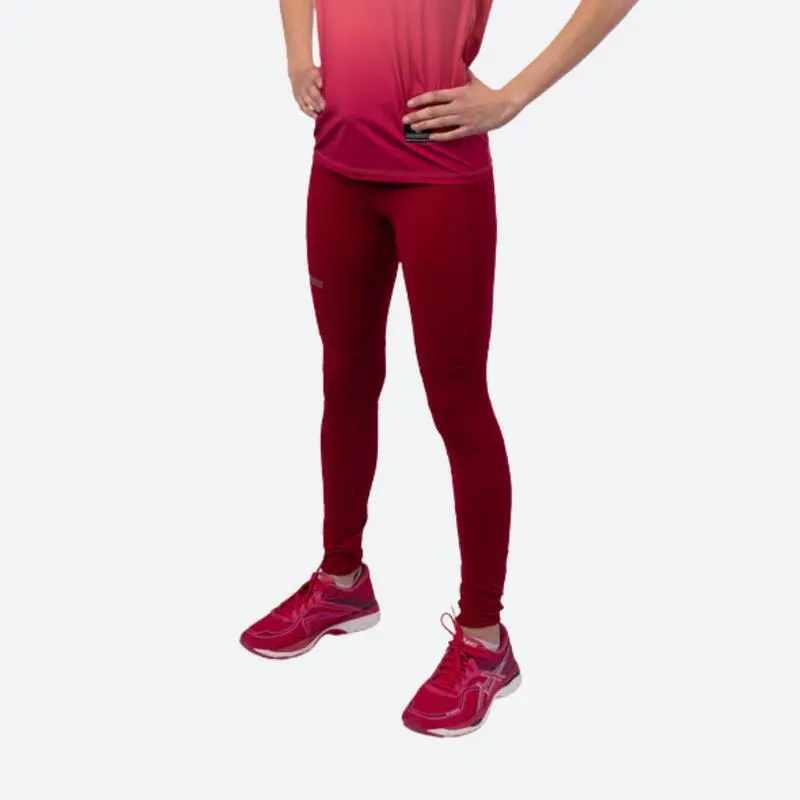 THE RUNNING REPUBLIC Leggings Running Largos De Poliéster Reciclado Para Mujer TRR Rojo - Imagen 4