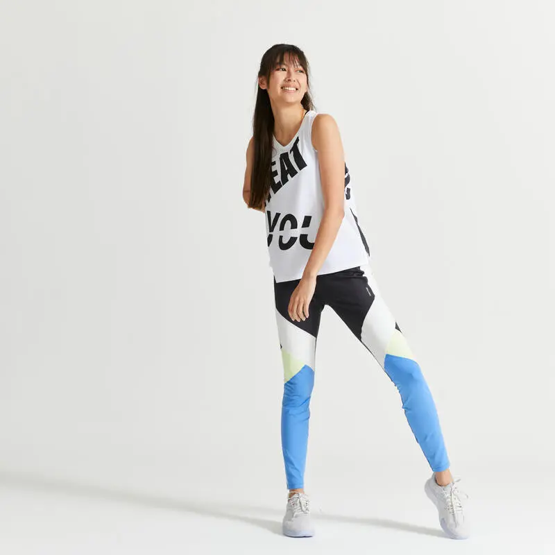 Domyos Leggings Talle Alto Fitness Moldeador Color Block - Imagen 2