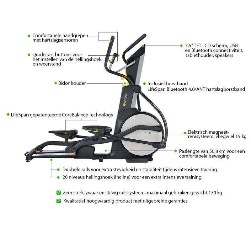 LifeSpan Fitness Bicicleta Elíptica E3i+ - Imagen 4