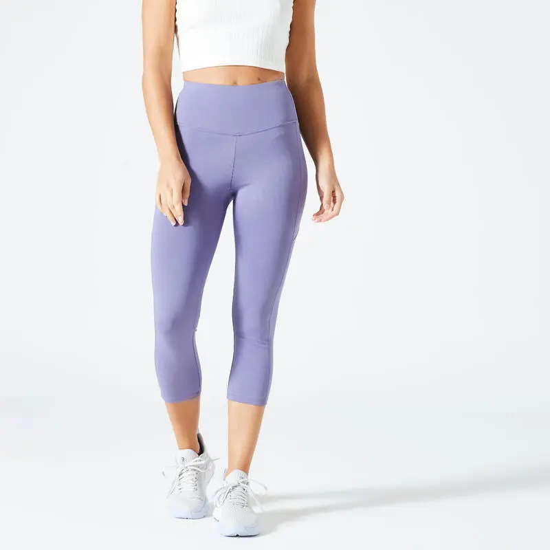 Domyos Mallas 7/8 Fitness 520 Mujer Marr贸n Caoba - Imagen 6