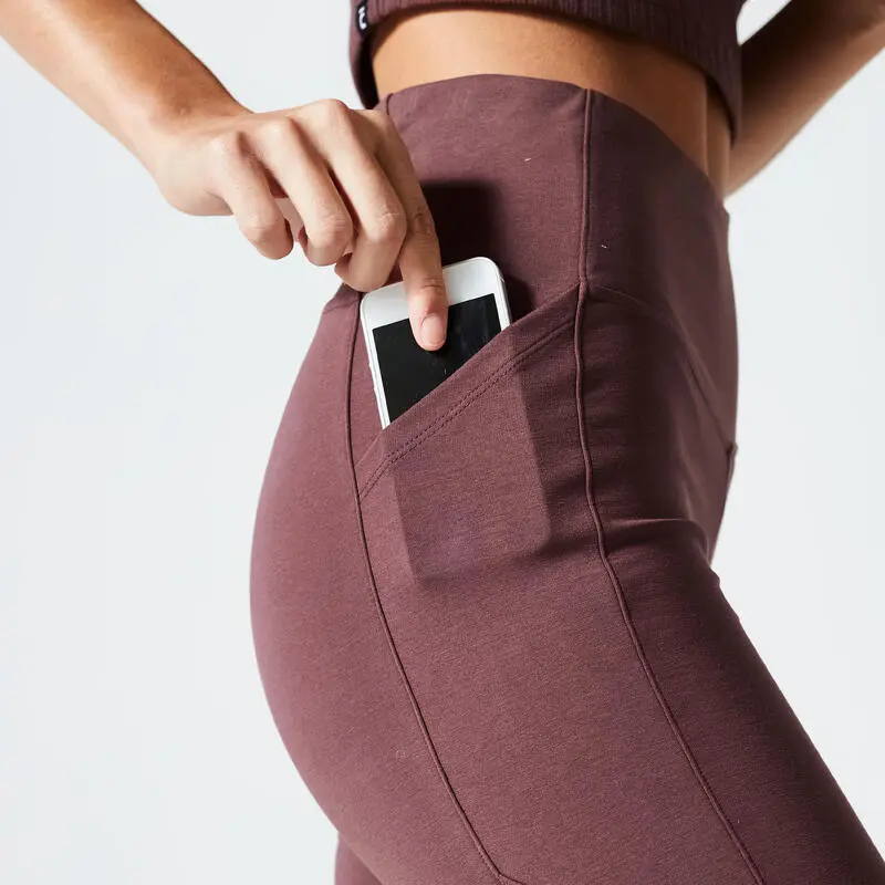 Domyos Mallas 7/8 Fitness 520 Mujer Marr贸n Caoba - Imagen 4