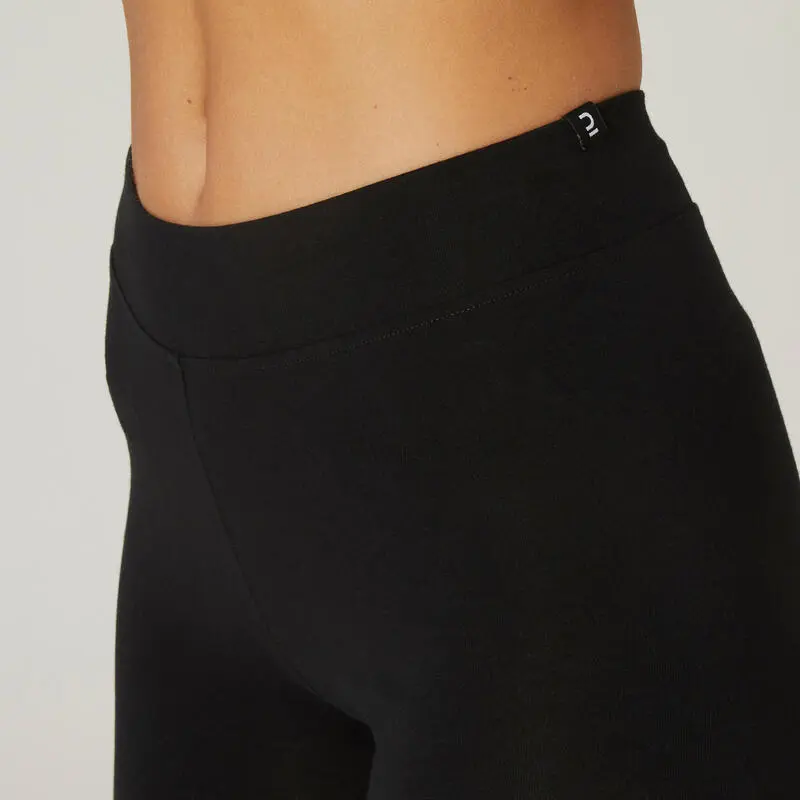 Mallas Short Ciclista Mujer Domyos Fit+ 500 Negro - Imagen 4