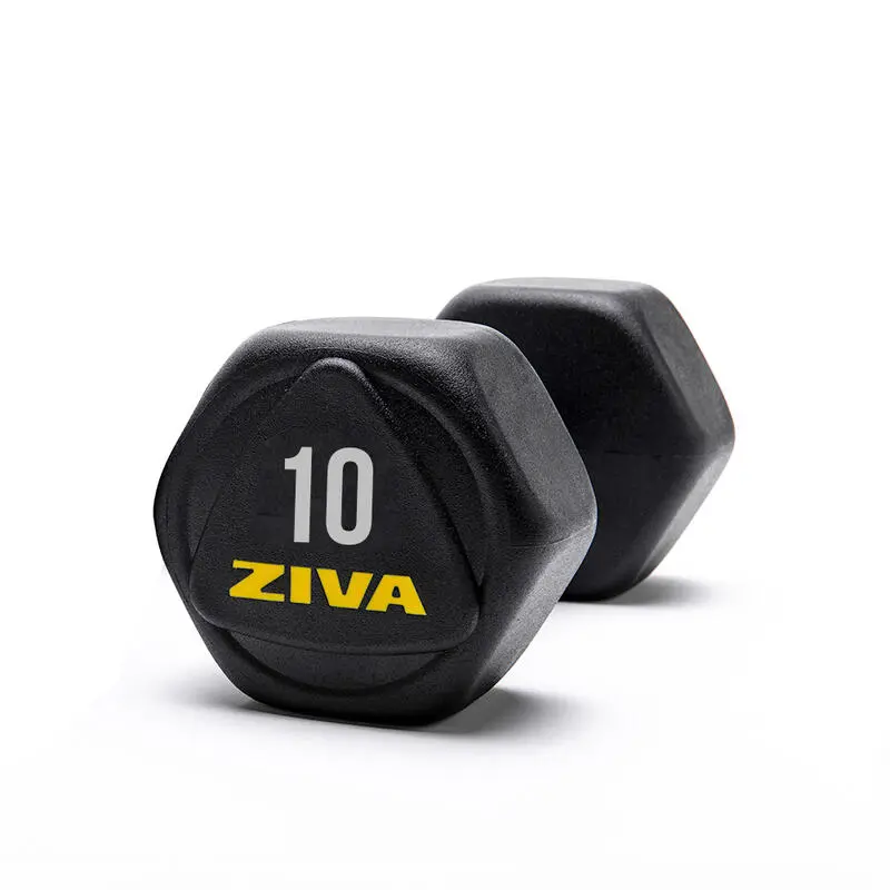 Mancuerna Hexagonal De Acero ZIVA Performance 10 Kg