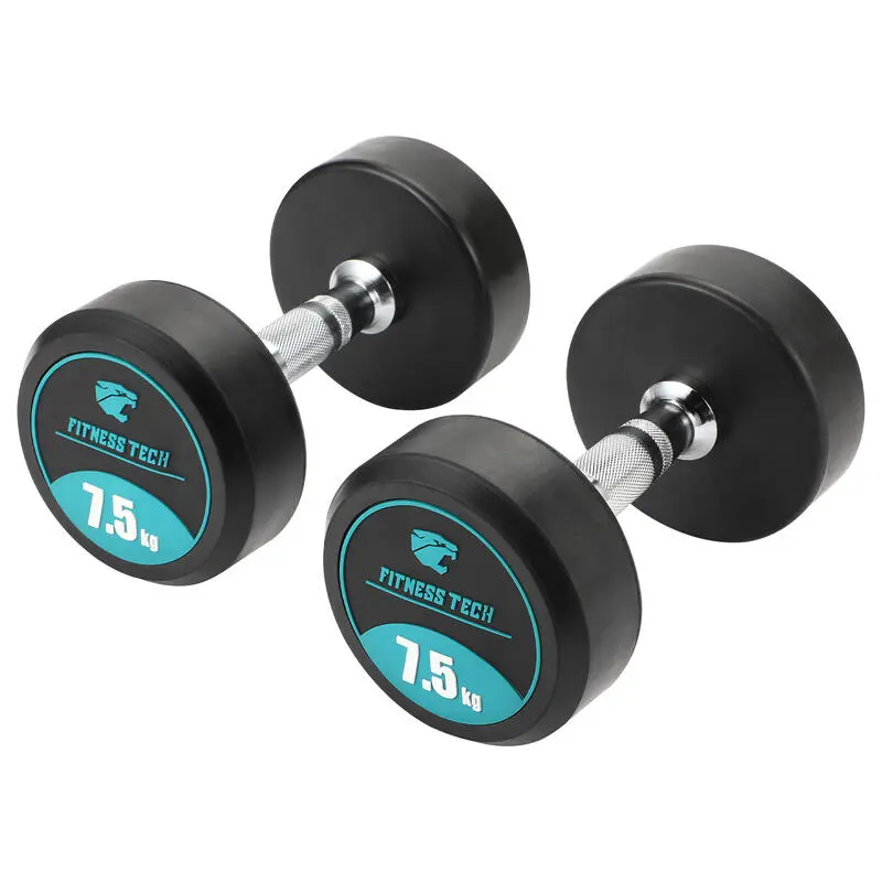 Mancuernas Redondas Musculaci贸n 2,5 Kg A 22,5 Kg Fitness Tech - Imagen 5