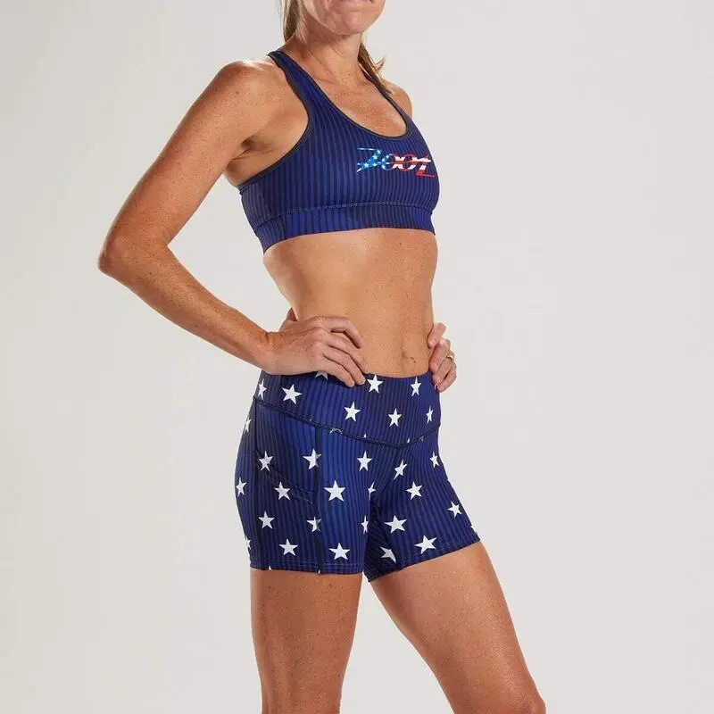 Mujer LTD Pulse Short Pantalones Cortos Para Correr - Stars & Stripes ZOOT - Imagen 5