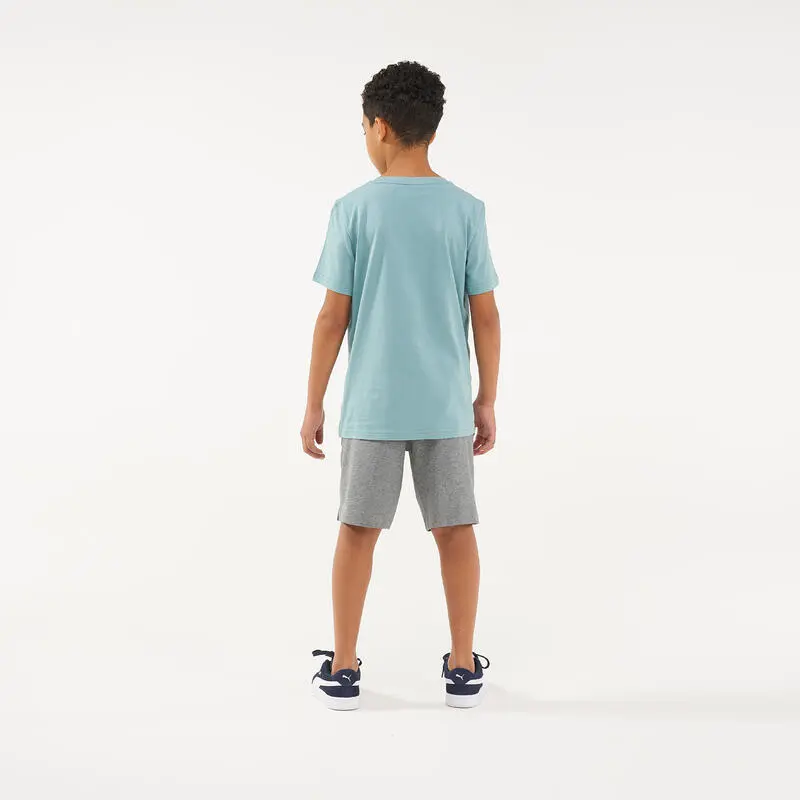 Pantalón Chandal Corto Puma Gimnasia Niño Y Niña Básico Gris - Imagen 2
