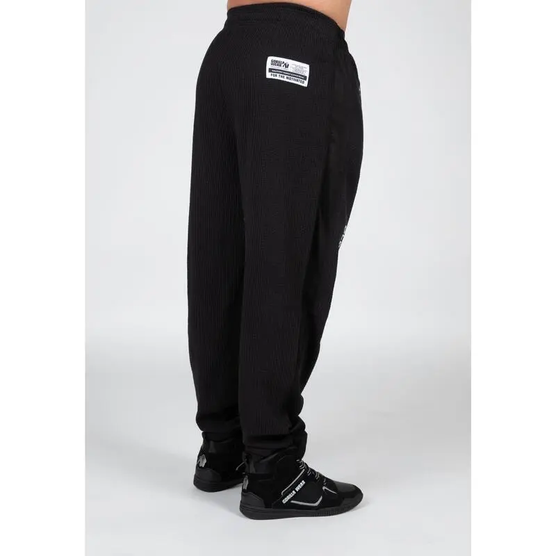 Pantalón Chándal Fitness Largo Hombre GORILLA WEAR Augustine OldSchool Negro - Imagen 3