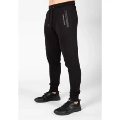 Pantalón Chándal Fitness Largo Hombre GORILLA WEAR Newark Negro