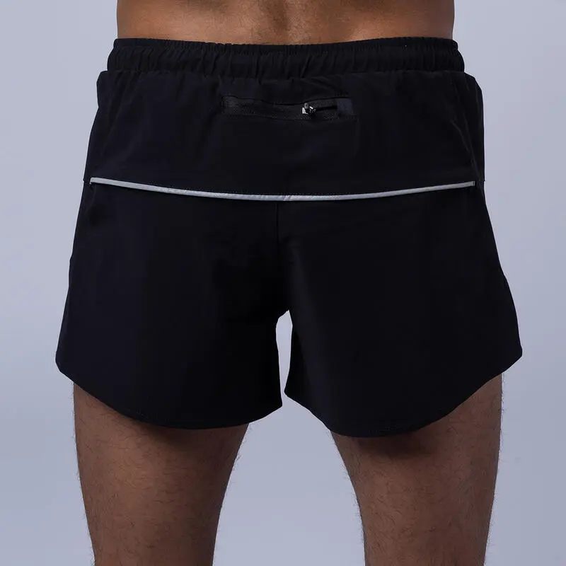 THE RUNNING REPUBLIC Pantalón Corto De Running De Poliéster Reciclado Para Hombre Negro TRR - Imagen 2