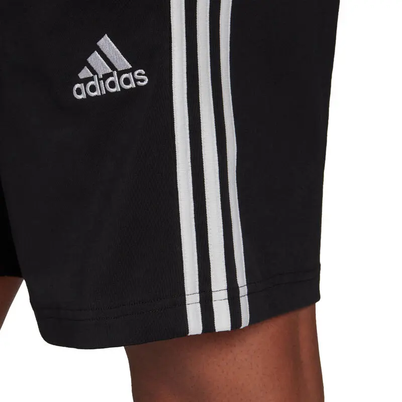 Pantal贸n Corto Short Adidas Hombre Fitness 3 Rayas Negro - Imagen 4