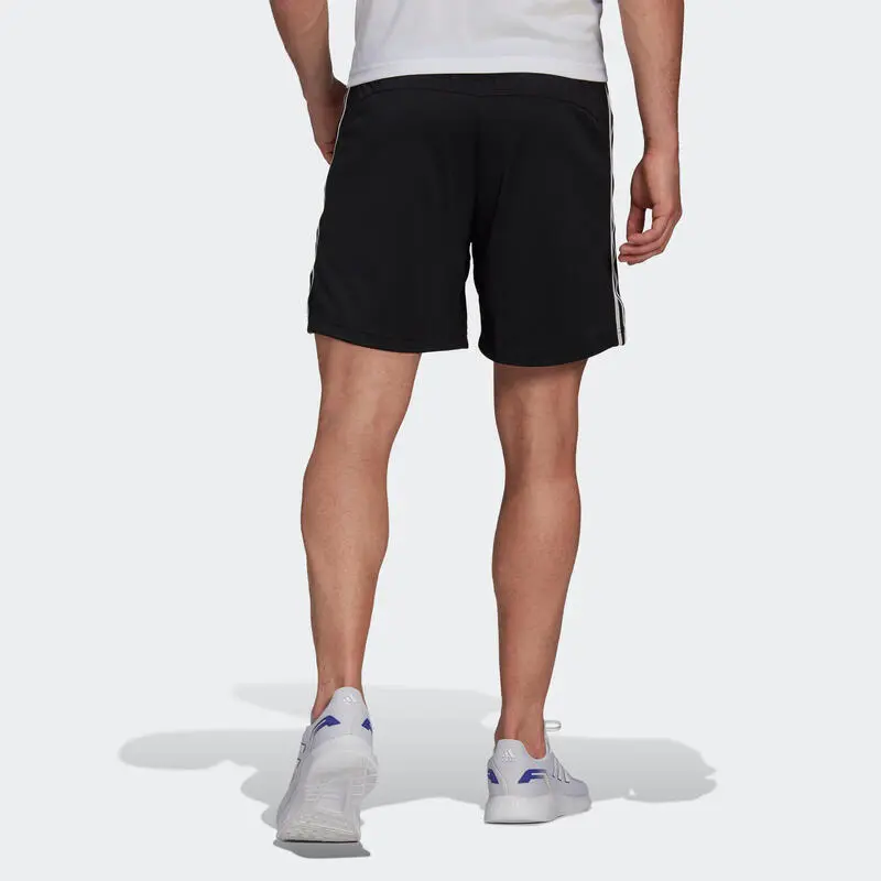 Pantalon Corto Short Adidas Hombre Fitness Negro 3 Rayas - Imagen 3