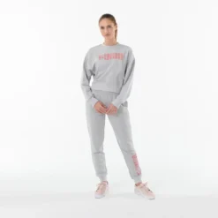 Pantalón Fitness Puma Mujer Gris Algodón Slim