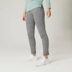 Pantalón Jogger De Fitness Domyos 500 De Mujer Gris Ajustado