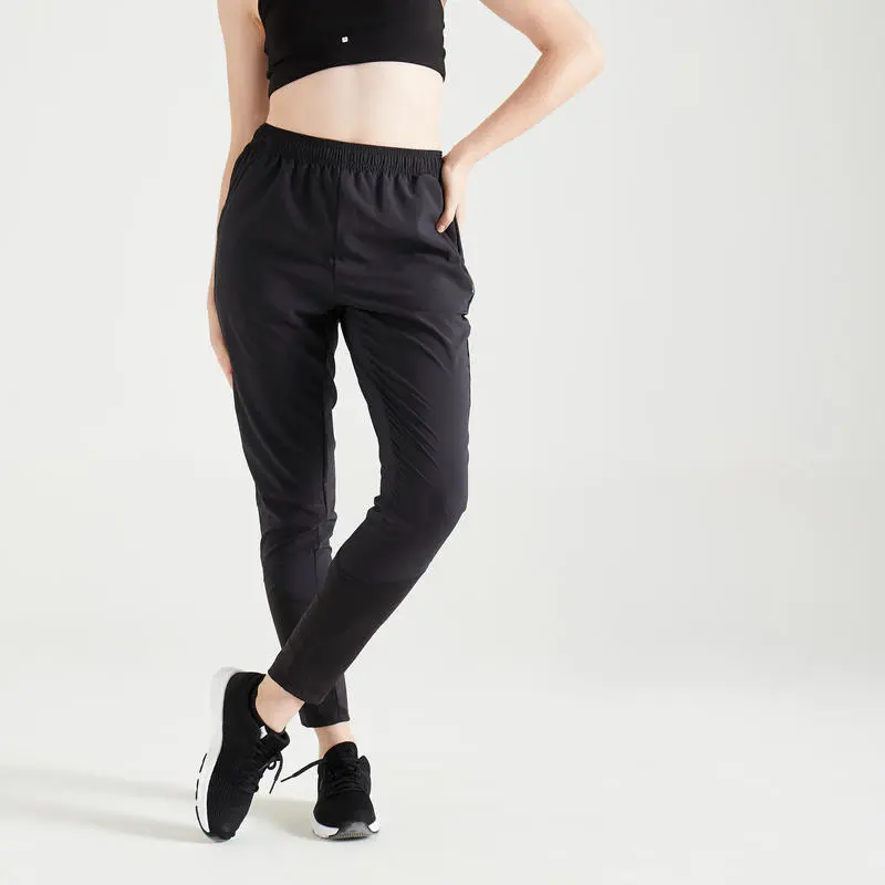 Pantal贸n Jogger Fitness Carrot Mujer Domyos 100 Negro