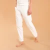 KIMJALY Pantalón Yoga Suave Hombre Blanco Tela Lino Algodón