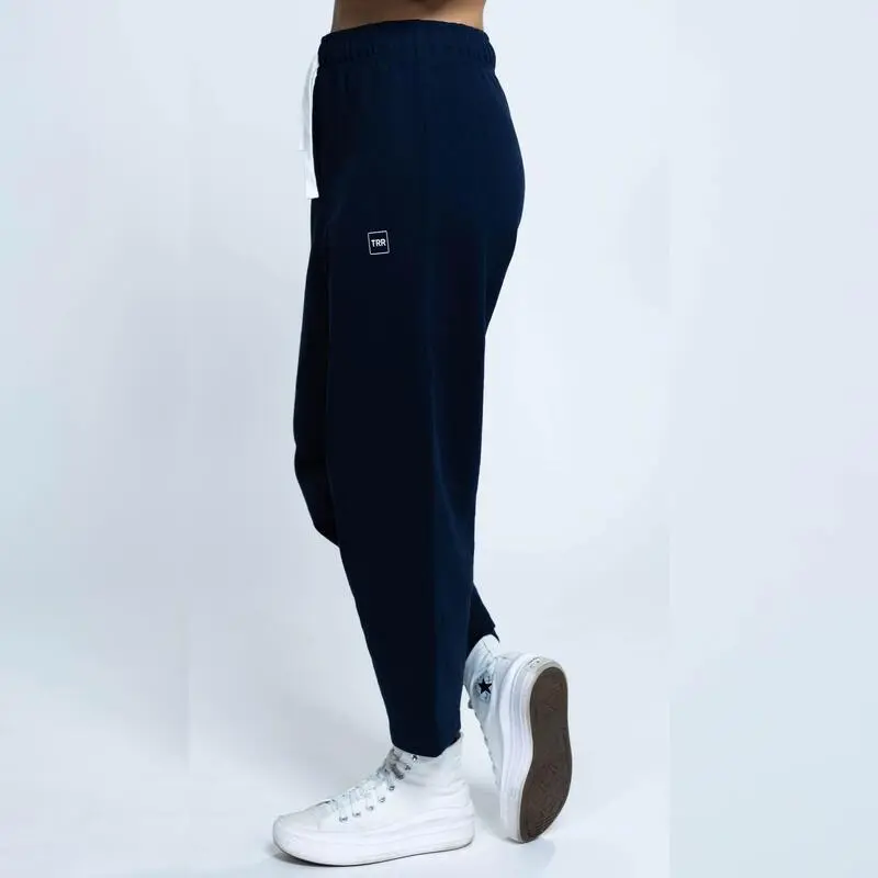 THE RUNNING REPUBLIC Pantalones Chandal 100% Algodón BCI De Mujer TRR Azul Marino - Imagen 2