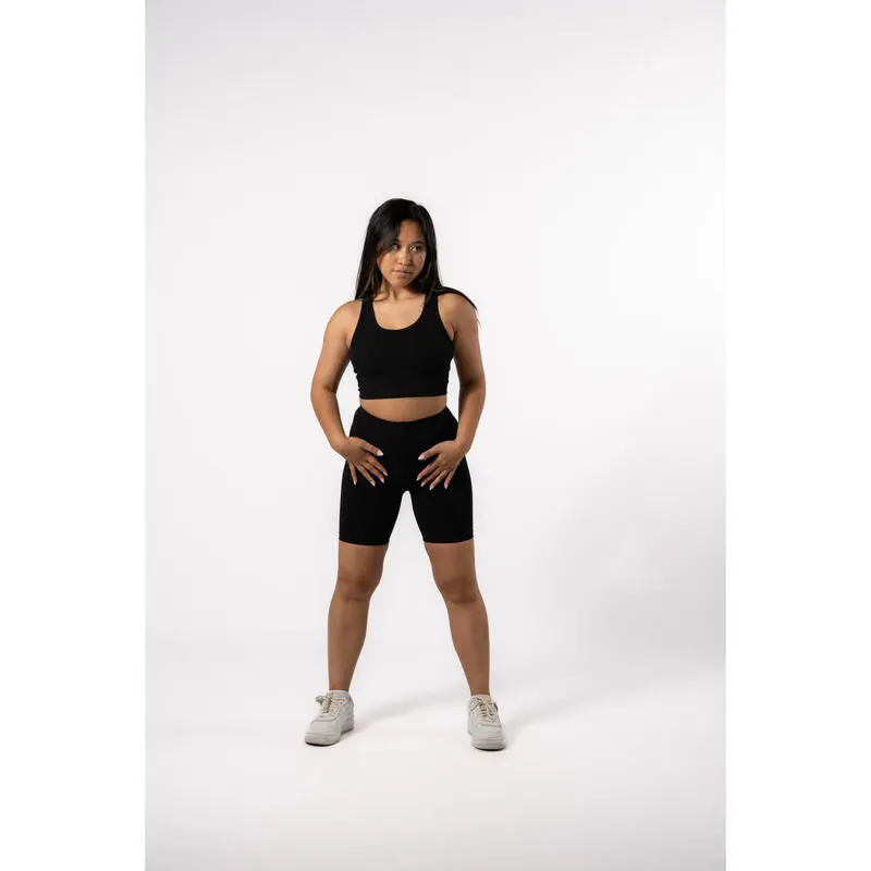 AESTHETIC WOLF Pantalones Cortos De Motorista 'Body' Fitness - Mujer - Negro - Imagen 3