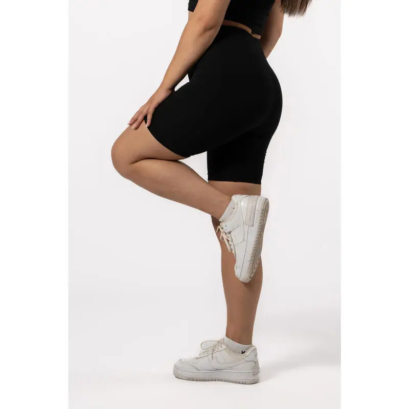 AESTHETIC WOLF Pantalones Cortos De Motorista 'Body' Fitness - Mujer - Negro - Imagen 4
