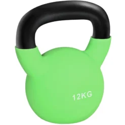 Pesa Rusa 12 Kg De Hierro Fundido Kettlebell HOMCOM 20x13x23 Cm Verde