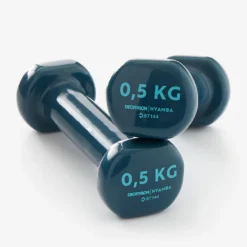 Domyos Pesas 2 X 0,5 Kg De Vinilo Fitness Gimnasia En Casa Pilates Nyamba Azul