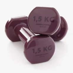 Domyos Pesas 2 X 1,5 Kg De Vinilo Fitness Gimnasia En Casa Pilates Nyamba Violeta