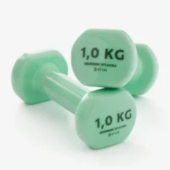 Domyos Pesas 2 X 1Kg De Vinilo Fitness Gimnasia En Casa Pilates Nyamba Verde