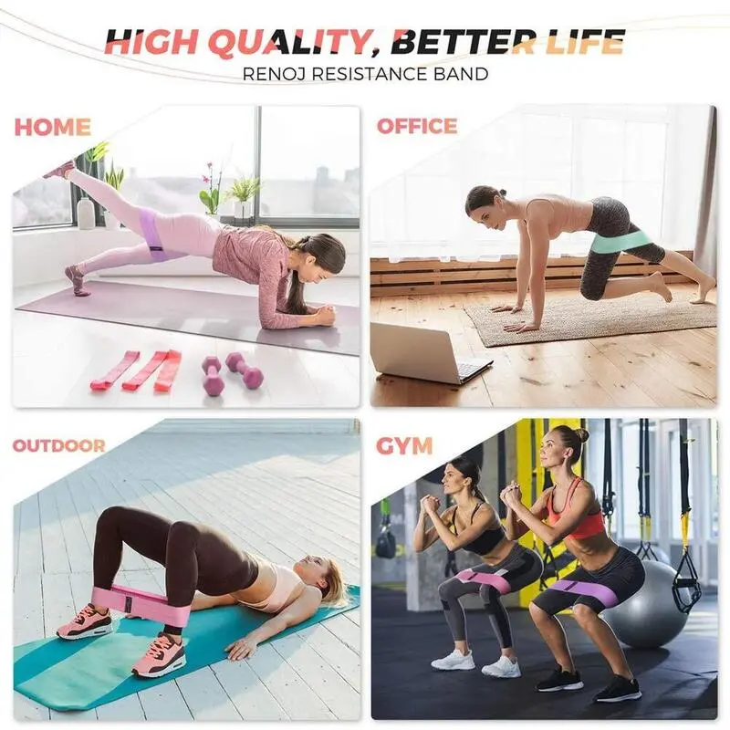 OZIO FITNESS Set 3 Power Bandas De Tela Con Resistencia Premium (15-30 KG) Gimnasia Fitness - Imagen 3