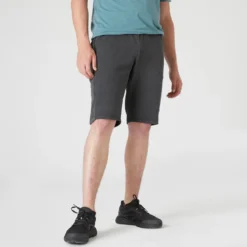 Short Fitness Pantalón Corto Chándal Hombre Domyos Gris Jaspeado
